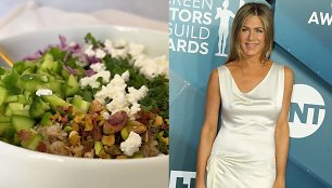 Jennifer Aniston ir jos firminės salotos