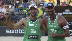 Marcio Araujo (kairėje) su Fabio Magalhaesu 2008 m. laimėjo olimpinį sidabrą.