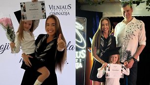 Viktorija Siegel su Danieliumi Bunkumi ir dukra Nicole