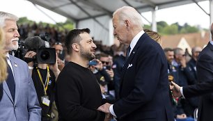 Ukrainos prezidentas Volodymyras Zelenskis ir JAV prezidentas Joe Bidenas