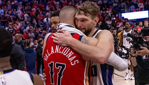 Jonas Valančiūnas ir Domantas Sabonis