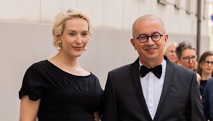 Aleksandras Pogrebnojus su žmona Egle