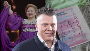 Kultūros viceministras Aleksandras Brokas ir sektos &bdquo;Radastėja&ldquo; lyderė Jevdokija Lučezarnova