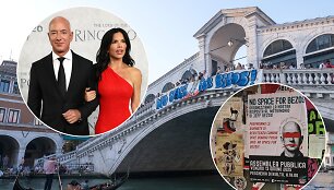 Protestai Venecijoje prie&scaron; Jeffo Bezoso ir Lauren Sanchez vestuves