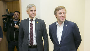 Povilas Urb&scaron;ys ir Ramūnas Karbauskis