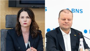 Ausma Miškinienė ir Saulius Skvernelis