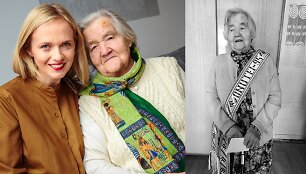 Živilė Kropaitė-Basiulė su močiute