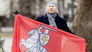 Lietuvoje gyvenančių baltarusių protesto akcija &bdquo;Luka&scaron;enką &ndash; į smulkintuvą&ldquo;