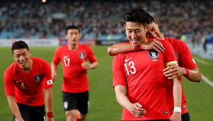  Pietų Korėjos futbolo rinktinės lyderis Son heung-Minas.