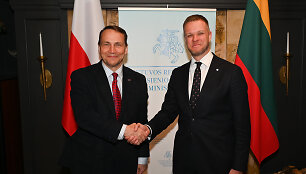 Gabrielius Landsbergis ir Radoslawas Sikorskis