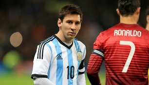 Lionelis Messi ir Cristinano Ronaldo