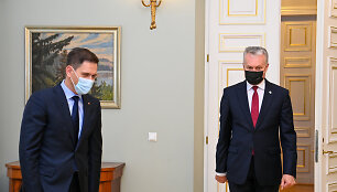 Prezidentas susitiko su kandidatu į energetikos ministrus Dainiumi Kreiviu