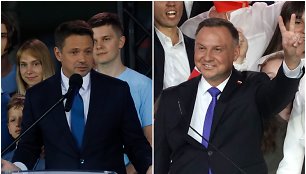 Rafalas Trzaskowskis ir Andrzejus Duda