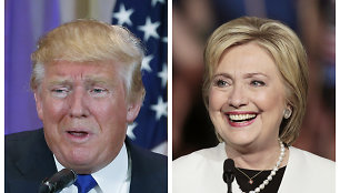 Donaldas Trumpas ir Hillary Clinton