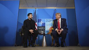 Volodymyras Zelenskis ir Donaldas Trumpas
