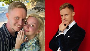 Rokas Bernatonis su mylimąja Monika