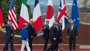 G-7 &scaron;alių lyderiai Sicilijoje