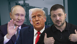  Vladimiras Putinas, Donaldas Trumpas ir Volodymyras Zelenskis
