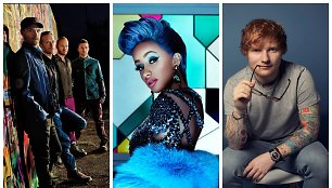 „Coldplay“, Nicki Minaj ir Edas Sheeranas