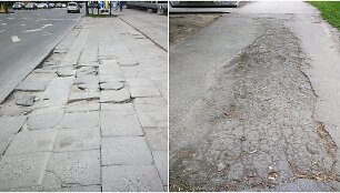 Itin nusidėvėjęs Savanorių prospekto Kaune &scaron;aligatvis