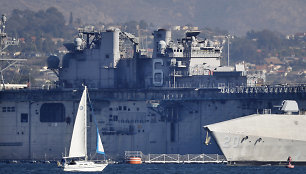 „USS Bonhomme Richard“ smarkiai nuniokotas gaisro