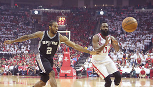 Kawhi Leonardas ir Jamesas Hardenas