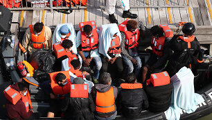 Laman&scaron;o sąsiauryje gelbėjami migrantai