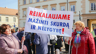 Pensininkams atstovaujančių organizacijų mitingas