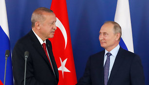 Recepas Tayyipas Erdoganas ir Vladimiras Putinas