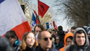 Protestas prie&scaron; pensijų reformą Prancūzijoje
