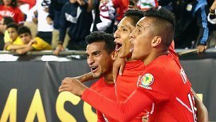 Peru futbolininkų džiaugsmas