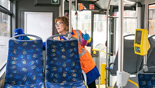 Vilniuje dezinfekuojamas autobusas