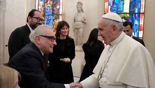 Martino Scorsese ir popiežiaus Pranci&scaron;kaus susitikimas