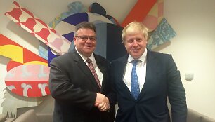 Linas Linkevičius su Borisu Johnsonu 