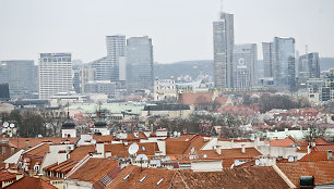 Vaizdas iš Vilniaus šv. Kazimiero bažnyčios varpinės