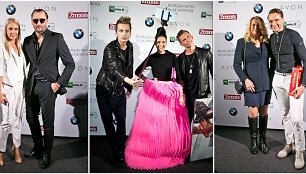 Mantas Petru&scaron;kevičius, Austėja Jablonskytė, Žilvinas Grigaitis su žmona Elle