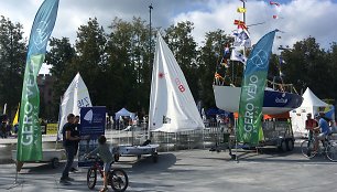 Vilniaus sporto festivalyje iškilo buriavimui skirtas stendas