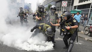 Protestai Peru sostinėje Limoje