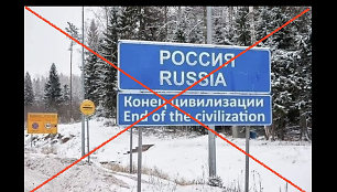 Kadras su civilizacijos pabaigą Rusijoje rodančiu ženklu sulaukė didelio dėmesio