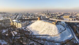 Žiemi&scaron;kas Vilnius i&scaron; auk&scaron;tai