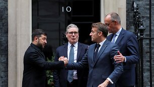 Volodymyras Zelenskis, Emmanuelis Macronas, Friedrichas Merzas, Keiras Starmeris