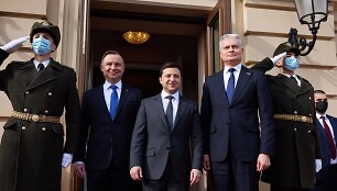 Lietuvos ir Lenkijos prezidentai lankosi Kijeve