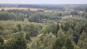 Panorama nuo &Scaron;iaulės apžvalgos bok&scaron;to