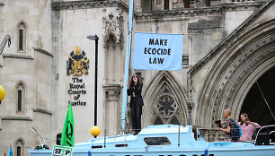 „Extinction Rebellion“ šalininkų protestas Londone