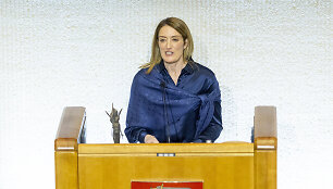 EP vardu Laisvės premiją atsiėmė Europos Parlamento pirmininkė Roberta Metsola