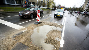 Duobė Saltoni&scaron;kių gatvėje