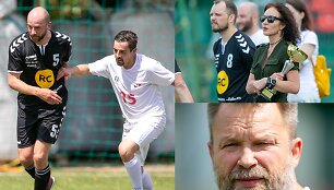 LNK ir &bdquo;Radiocentro&ldquo; futbolo rungtynių akimirka
