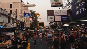 Turistų rajonas Khao San Road, Bankokas