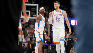 &bdquo;Oklahoma City Thunder&ldquo; lyderiai: Shai Gilgeous-Alexanderis ir Isaiah Hartensteinas