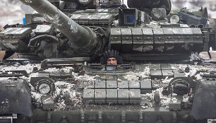 Ukrainos karys fronto linijoje prie Bachmuto